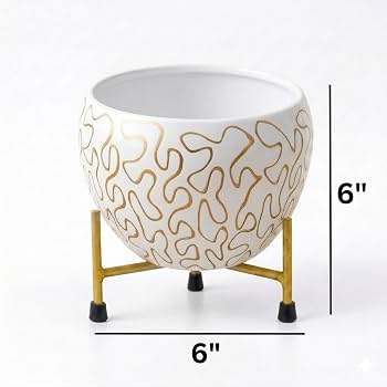 Decorative metal flower vase of iron pot