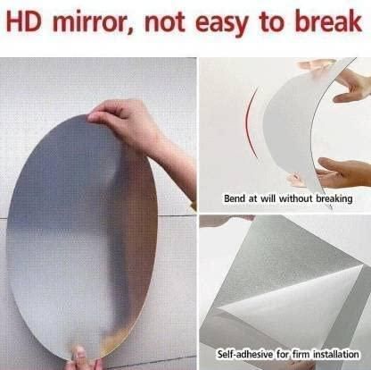 Mirror Sticker for Wall ( Oval + Rectangular ) Buy 1 Get 1 Free🪞