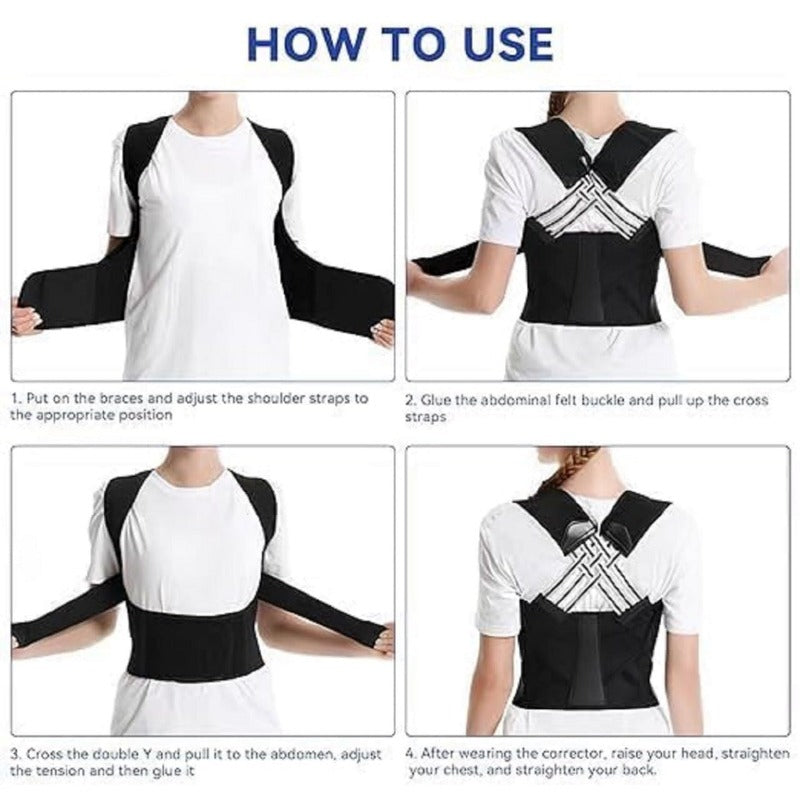 Posture Corrector Free Size Designed to provide exceptional Back Straight And Shoulder Support Belt