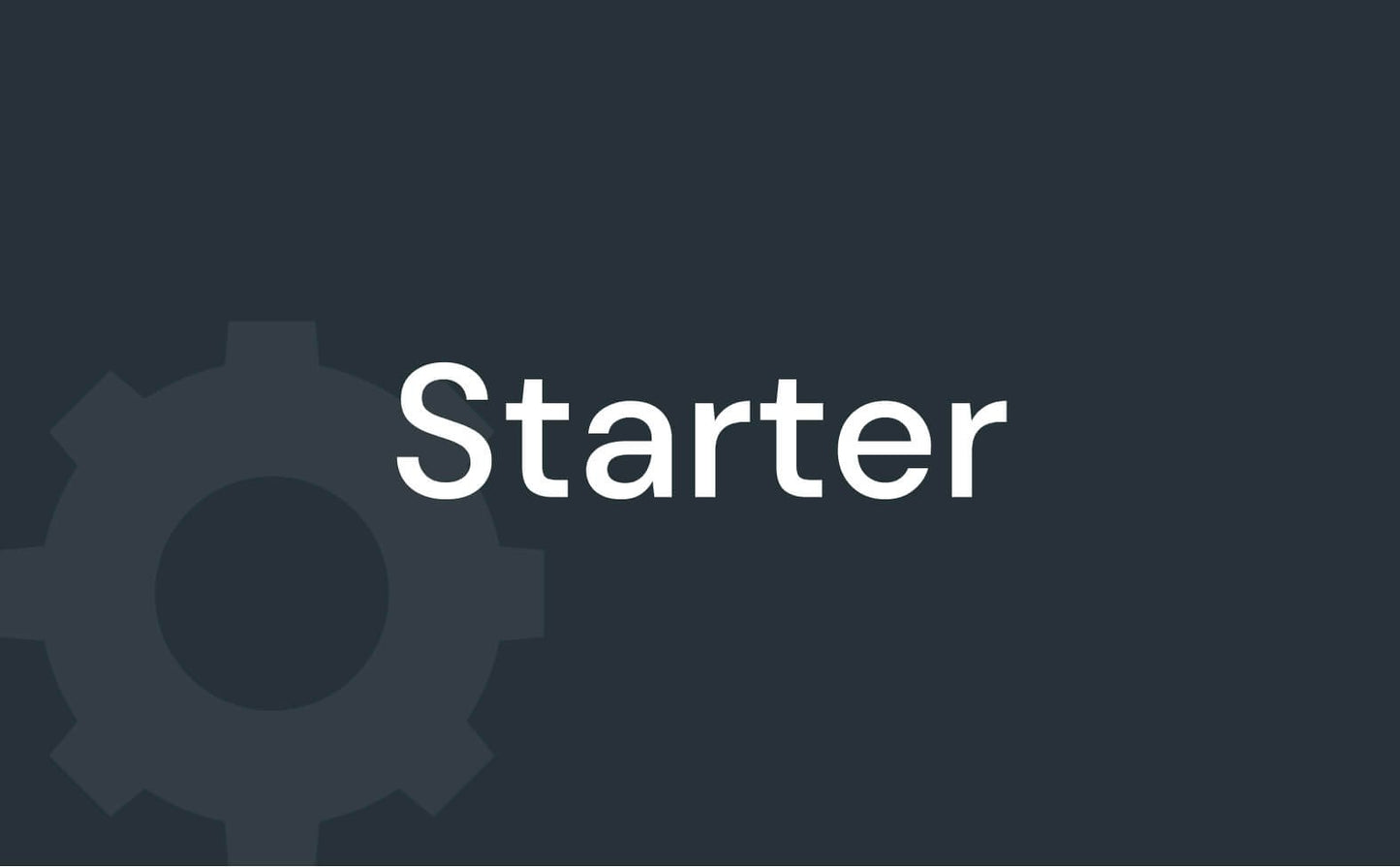 Starter plan