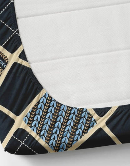 Bed Sheet (Fitted elastic king bedsheet with 2 pillow covers)