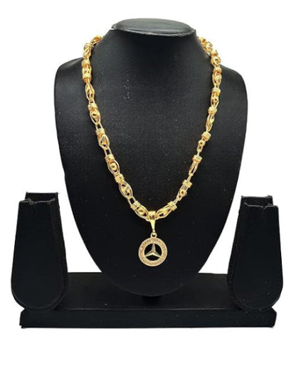 Gold Plated badam koyali Pandent And Chain